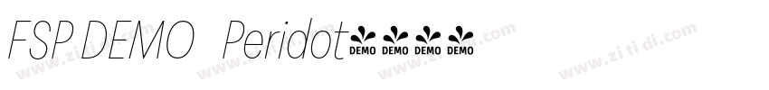 FSP DEMO   Peridot字体转换